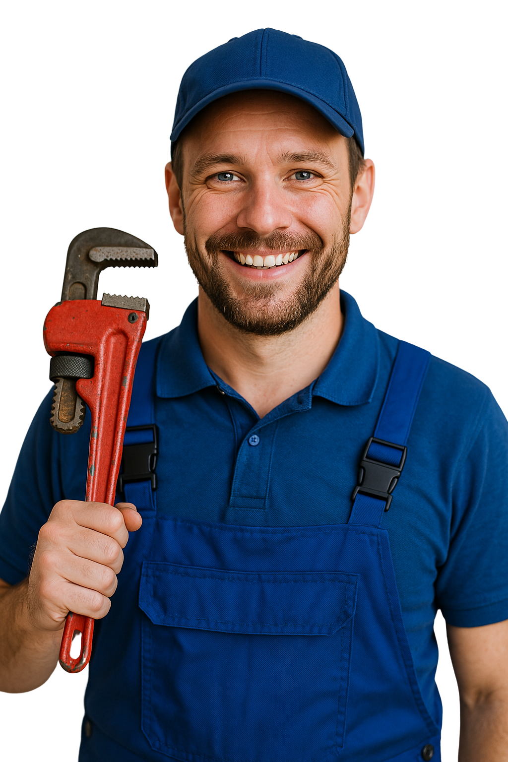 Dienstleistungen - Sanitär Notdienst Fabeos - Handwerker mit Rohrzange